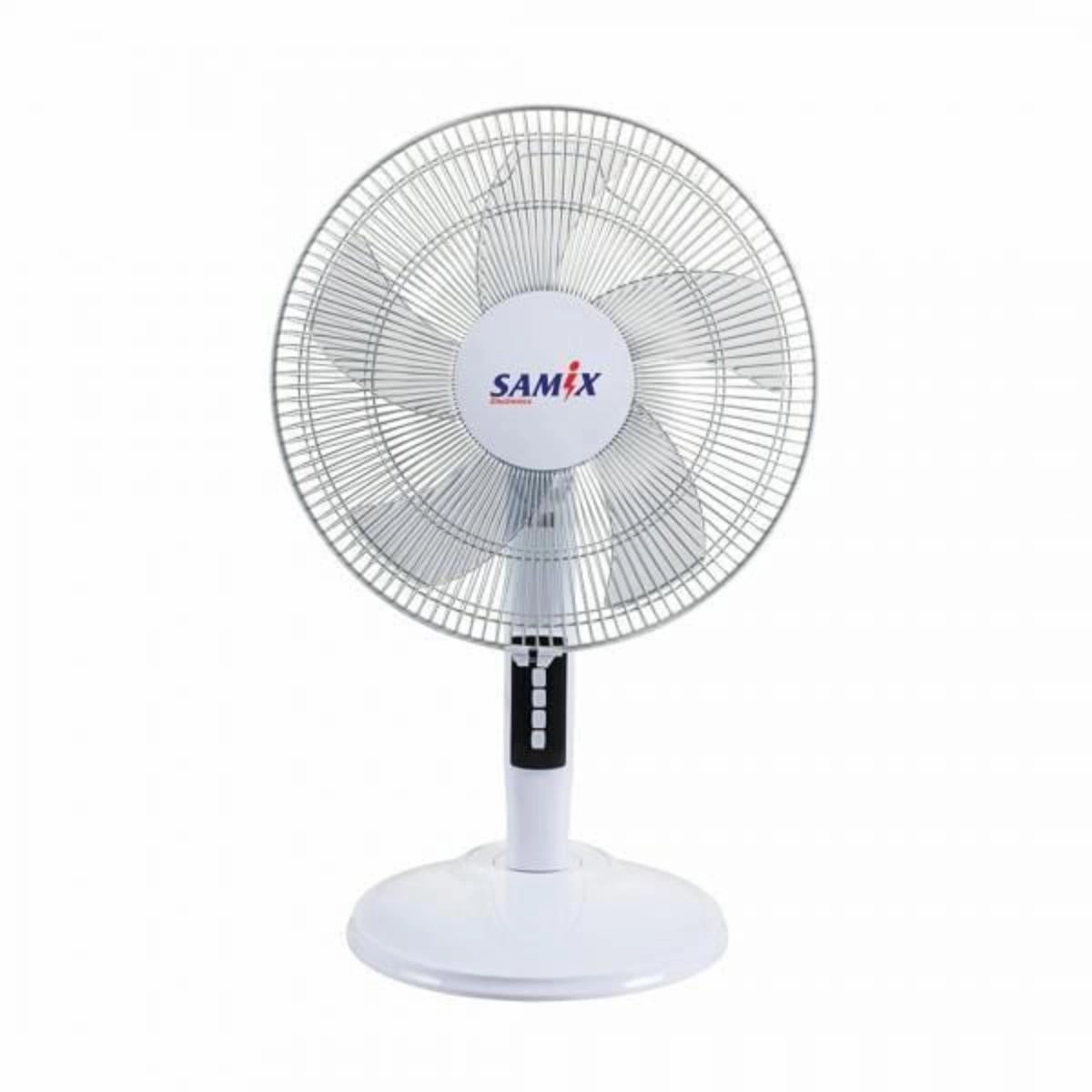 Samix Table Fan 16Inch, 3Speeds, 5Blades, White
