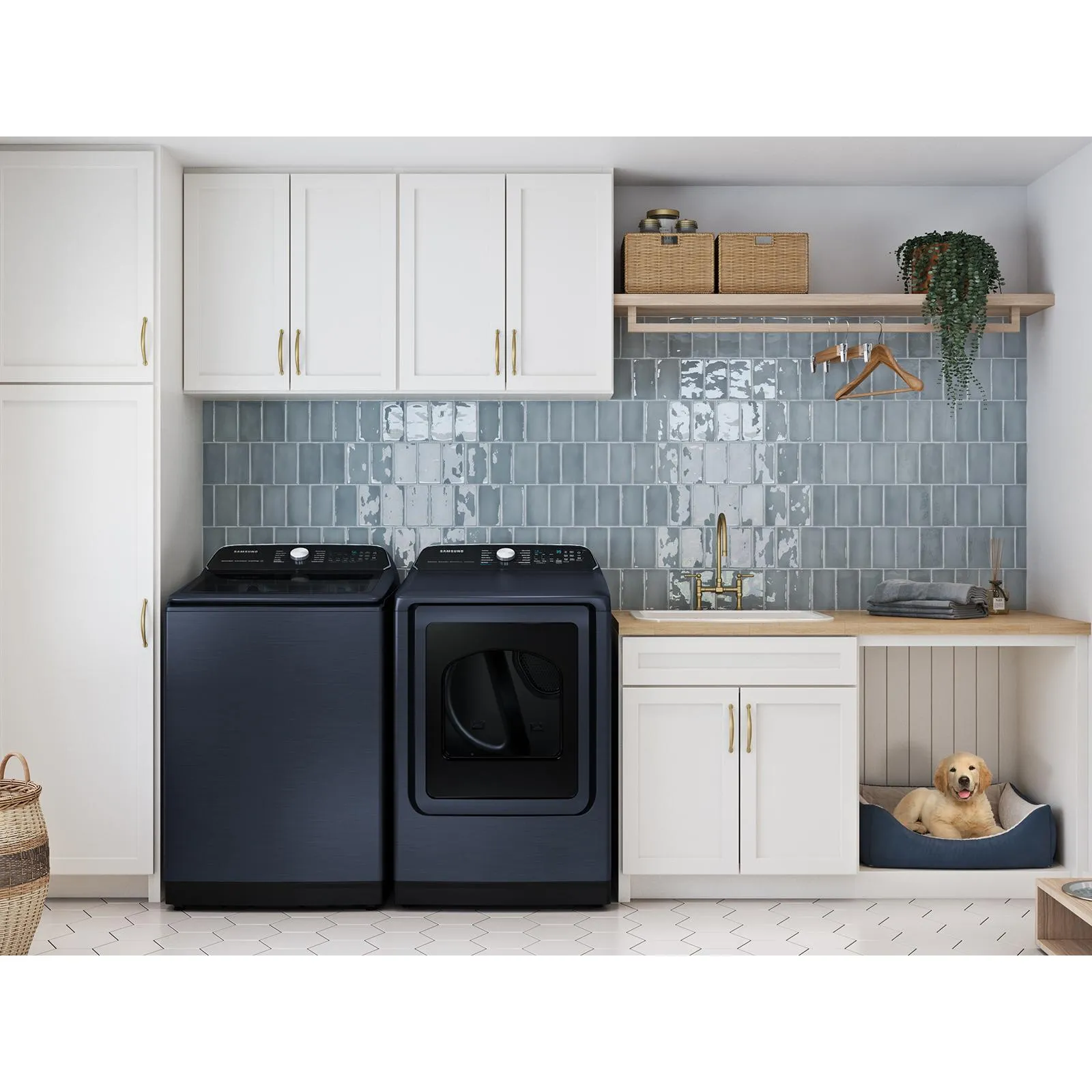 Samsung 6.2 cu. ft. Top Loading Washer with Pet Care Solution and Super Speed Wash WA54CG7150ADA4