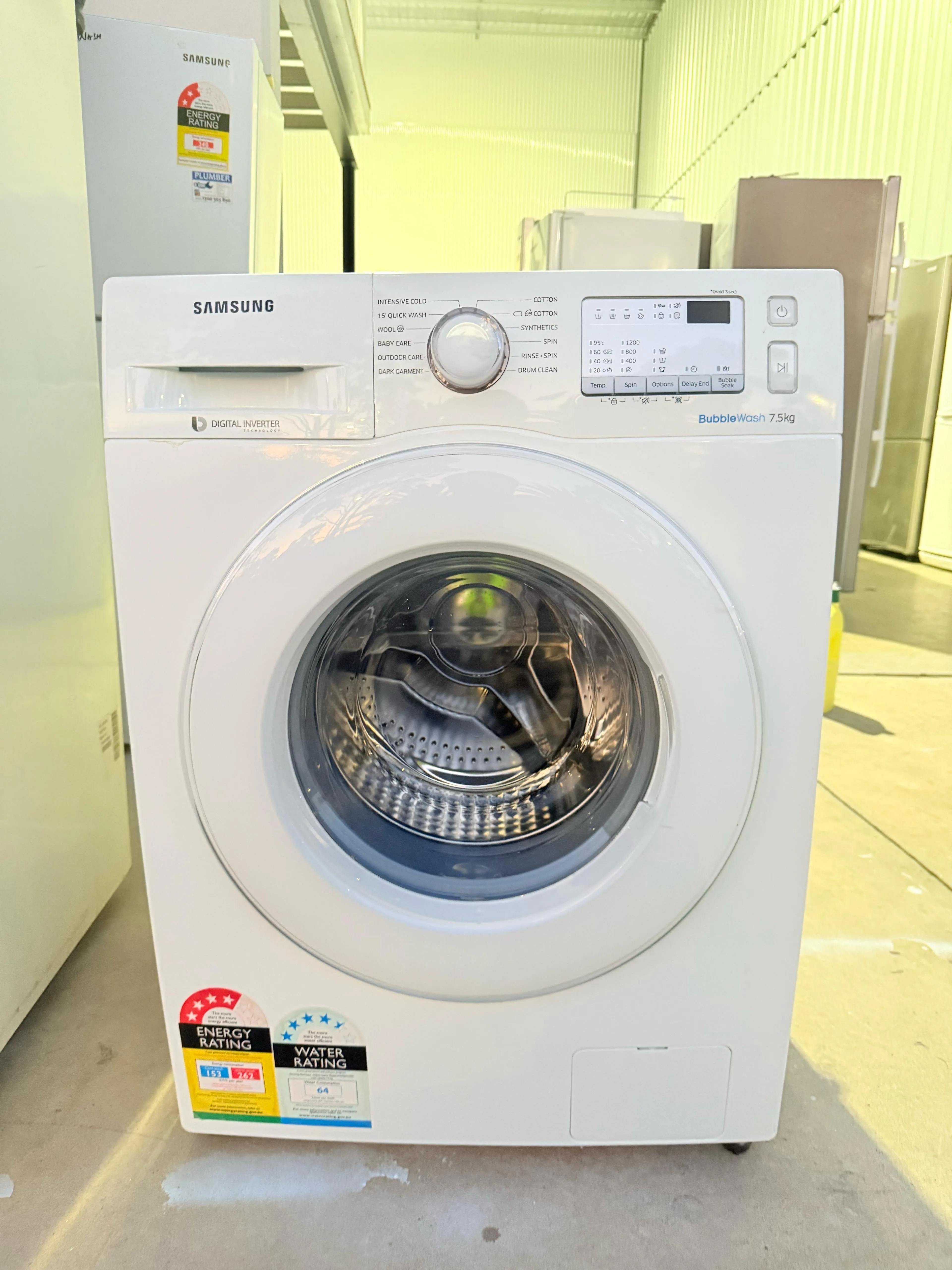 **SAMSUNG 7.5 KGS FRONT LOADER WASHING MACHINE**