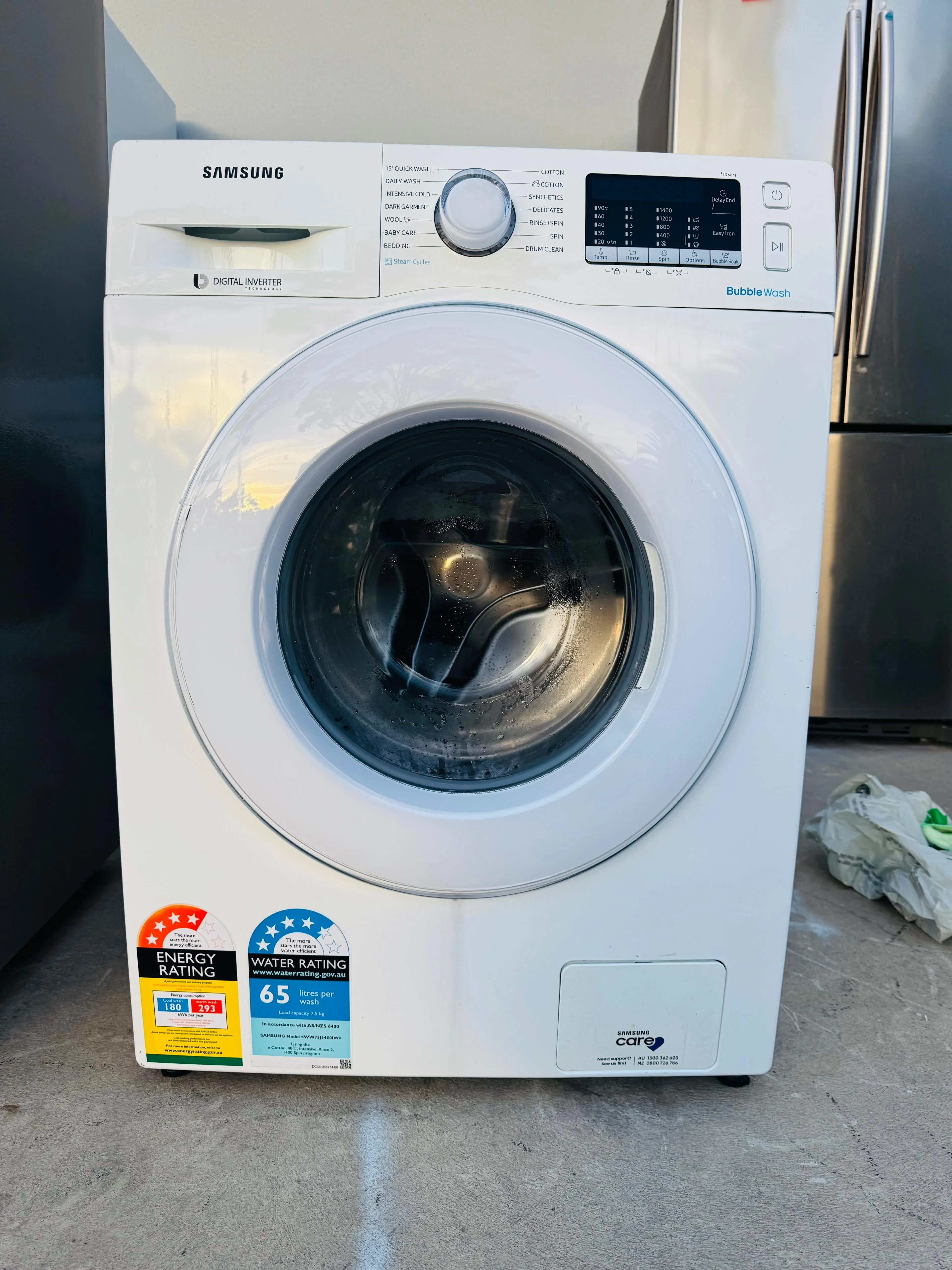 **SAMSUNG 7.5 KGS FRONT LOADER WASHING MACHINE**