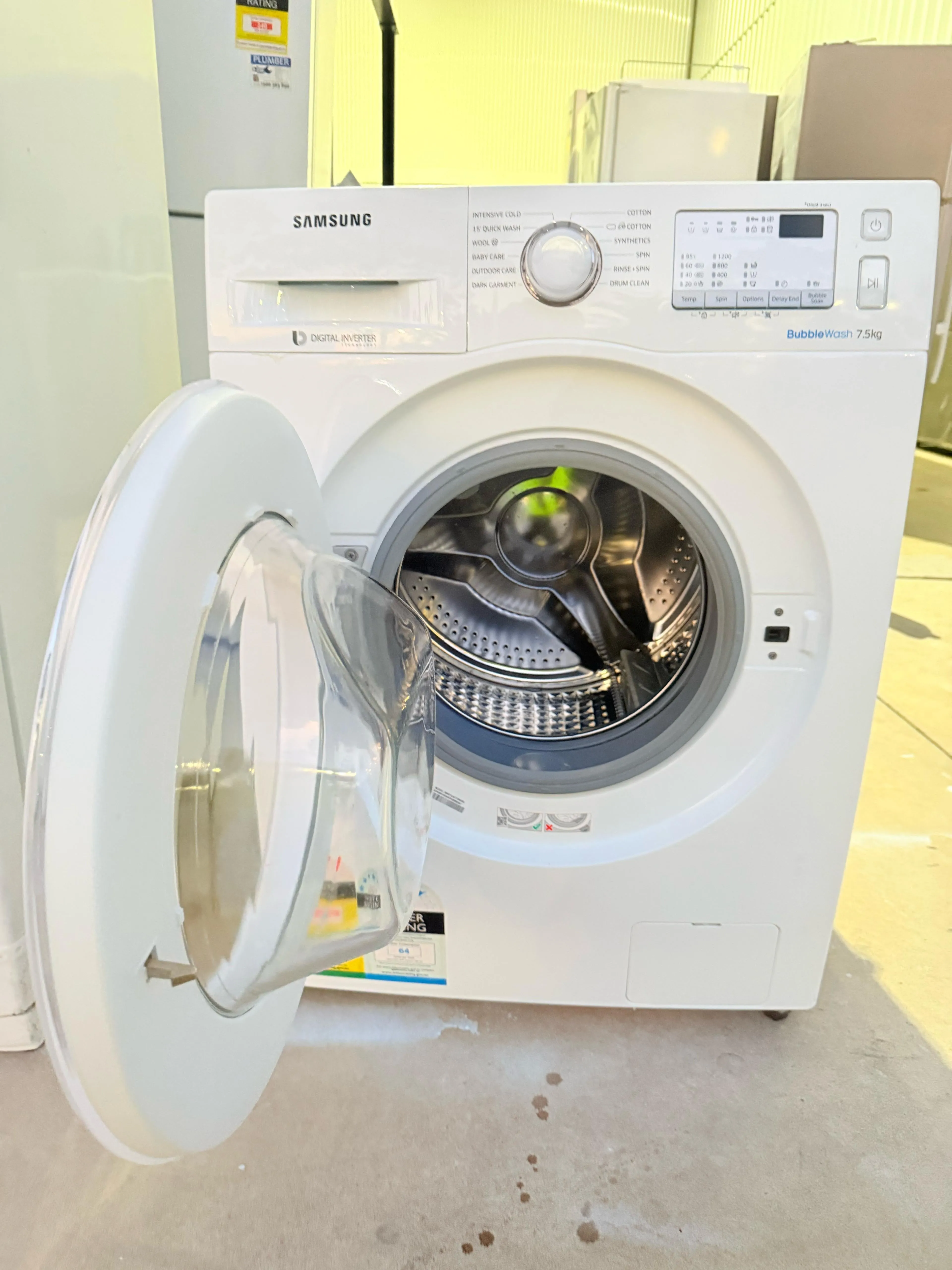 **SAMSUNG 7.5 KGS FRONT LOADER WASHING MACHINE**