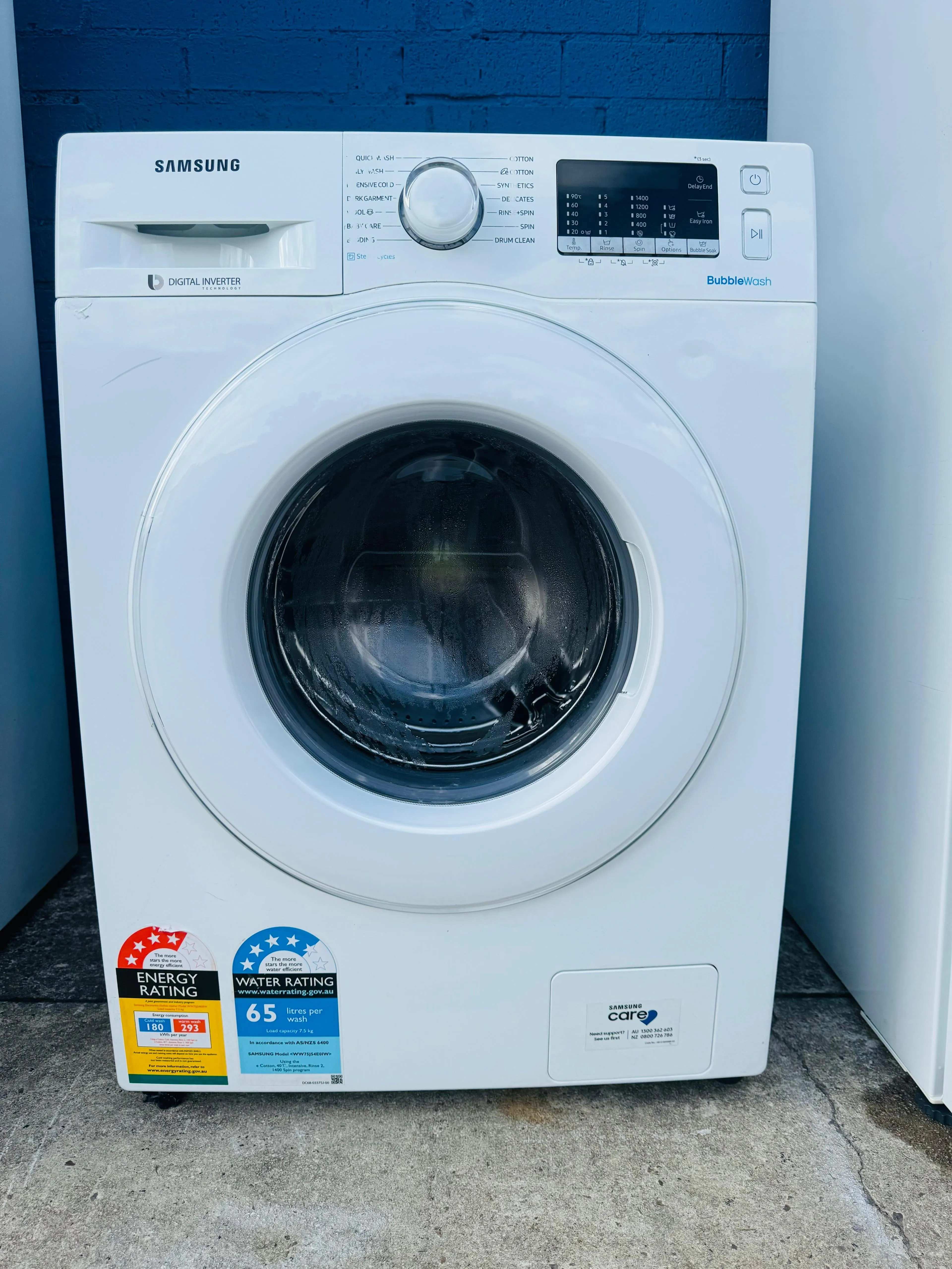 **SAMSUNG 7.5 KGS FRONT LOADER WASHING MACHINE**