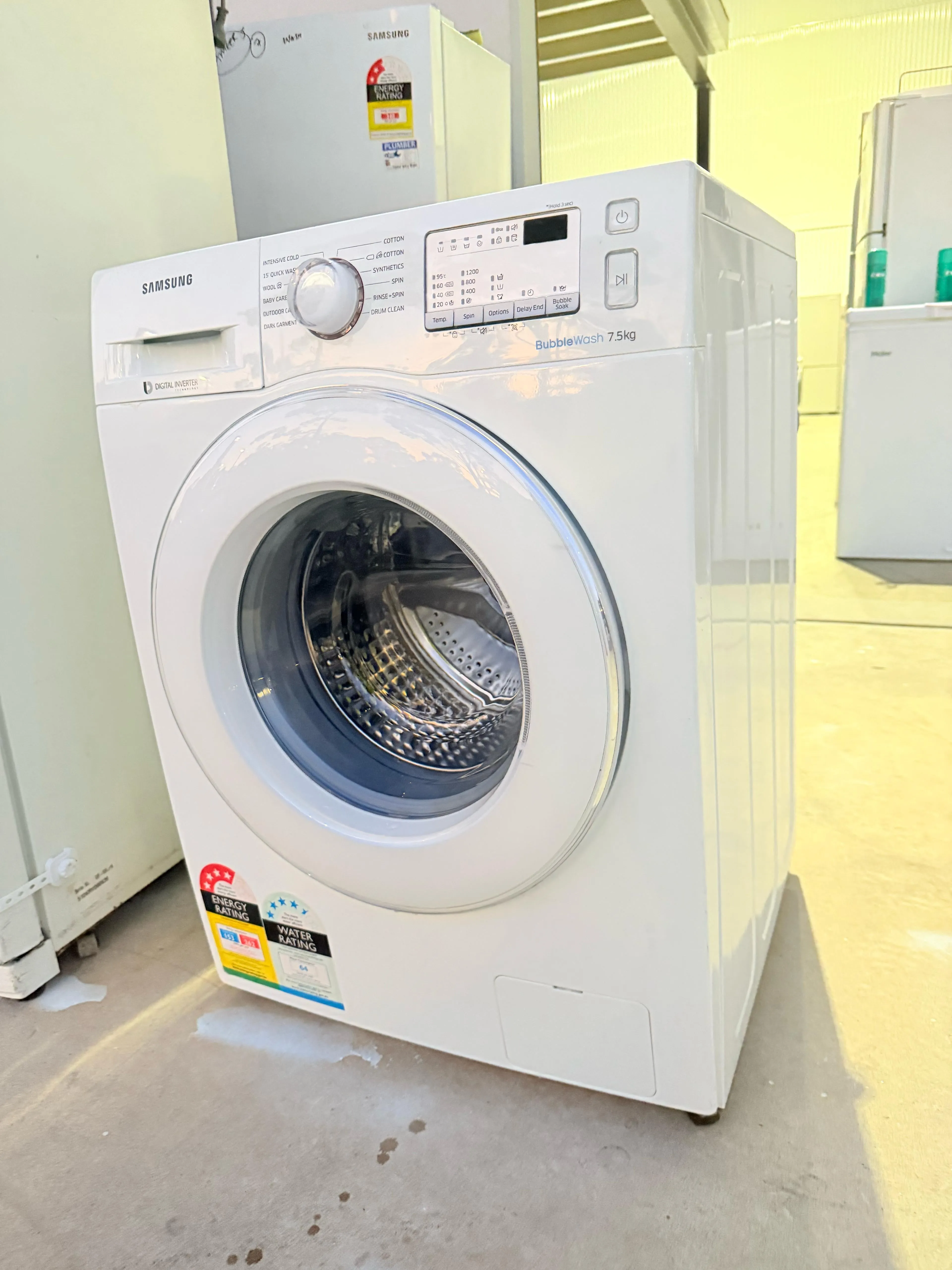 **SAMSUNG 7.5 KGS FRONT LOADER WASHING MACHINE**