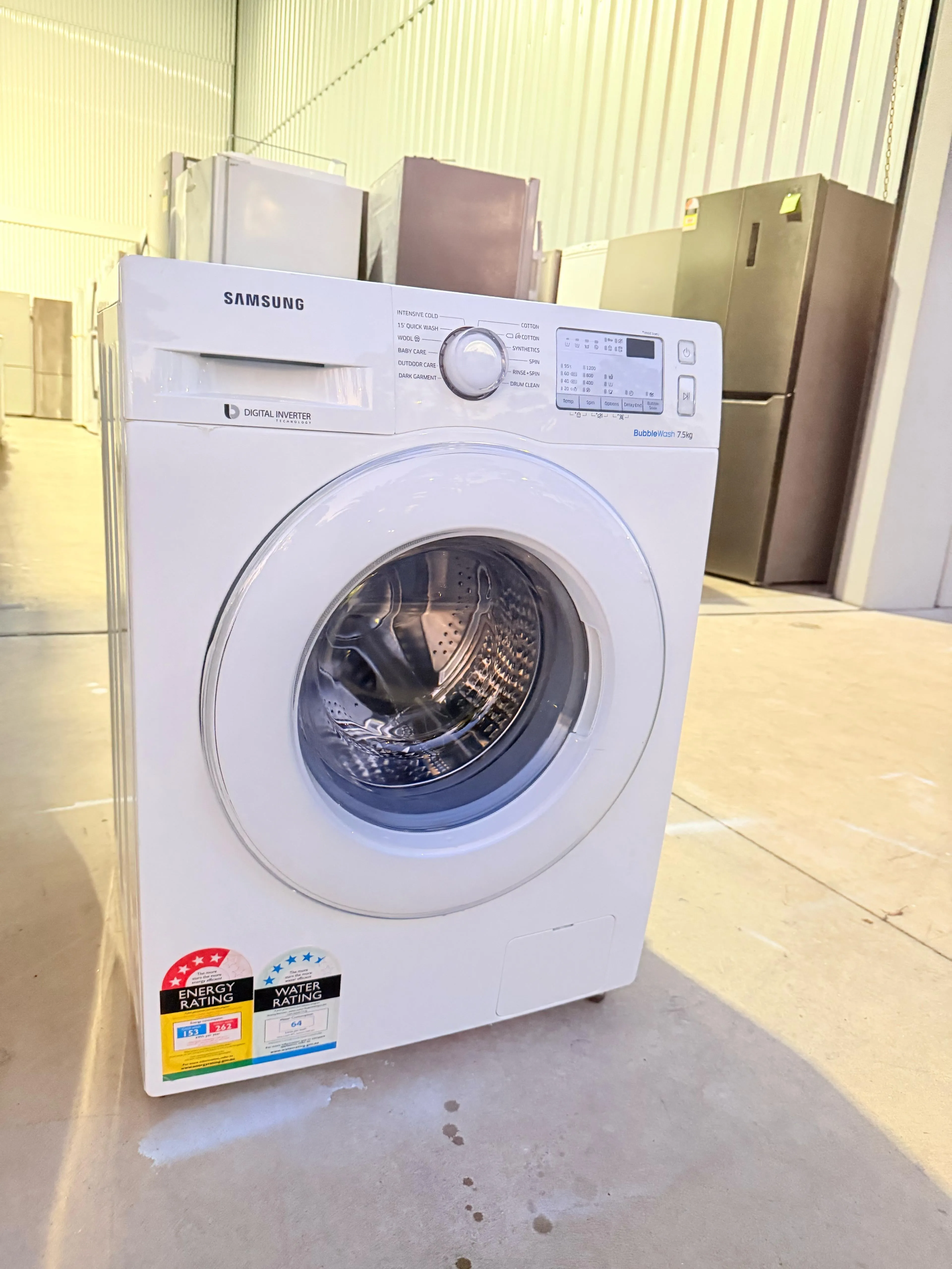 **SAMSUNG 7.5 KGS FRONT LOADER WASHING MACHINE**
