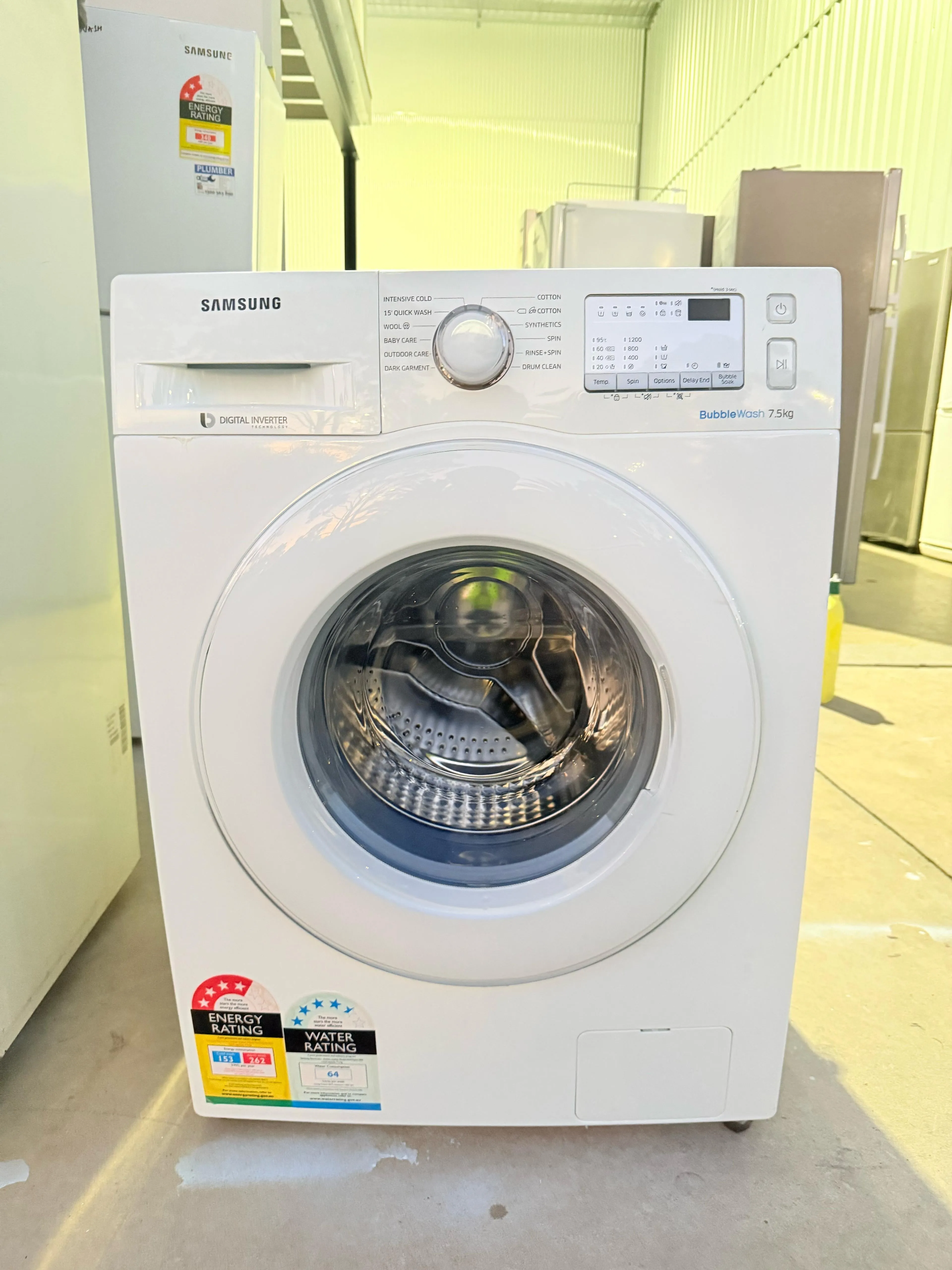 **SAMSUNG 7.5 KGS FRONT LOADER WASHING MACHINE**