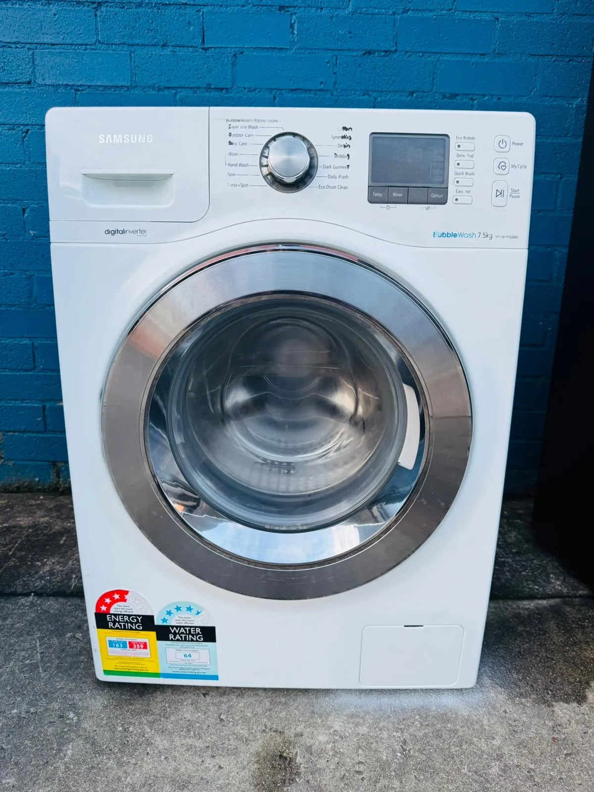 **SAMSUNG 7.5 KGS FRONT LOADER WASHING MACHINE**