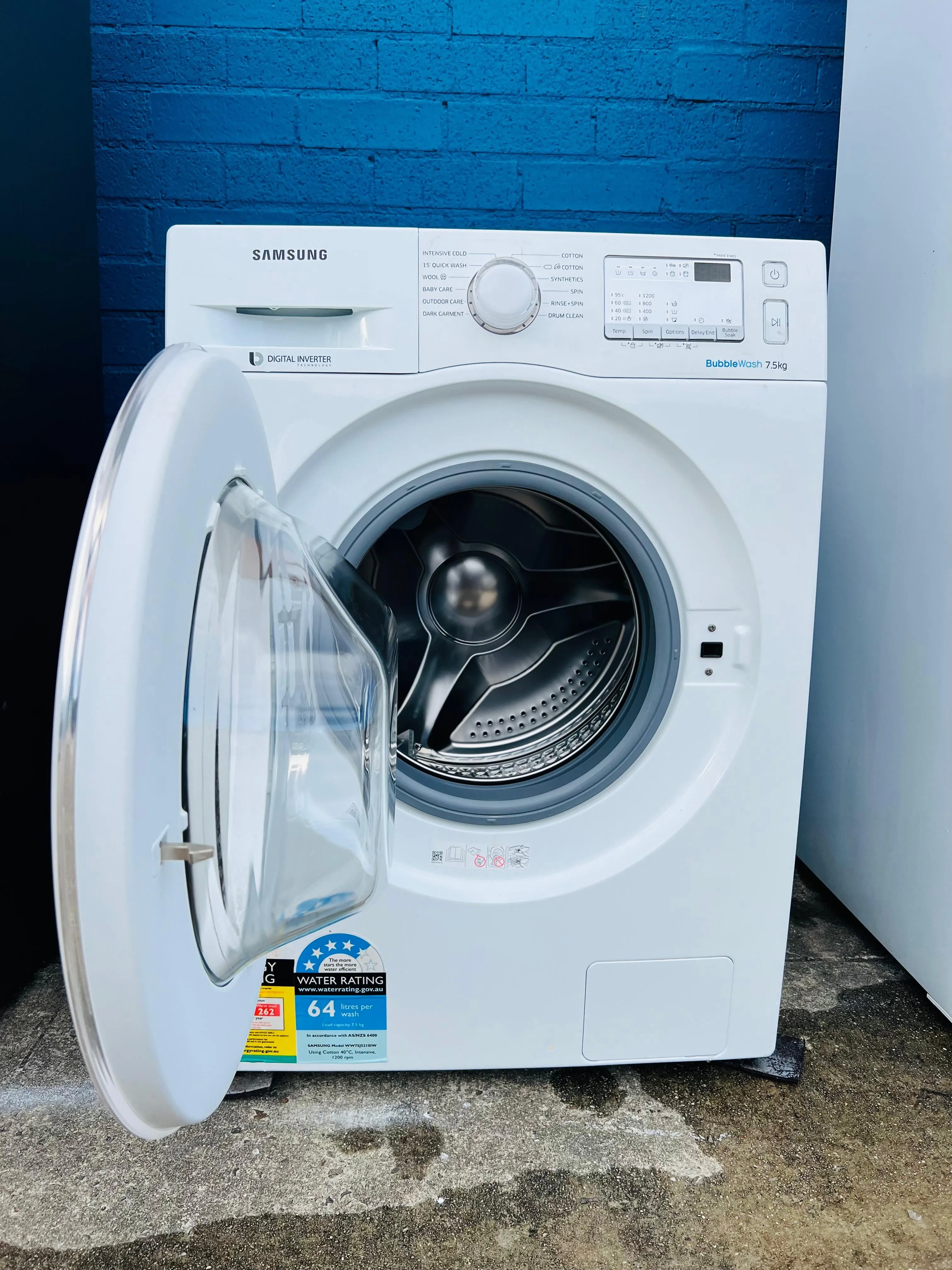 **SAMSUNG 7.5KGS FRONT LOADER WASHING MACHINE**