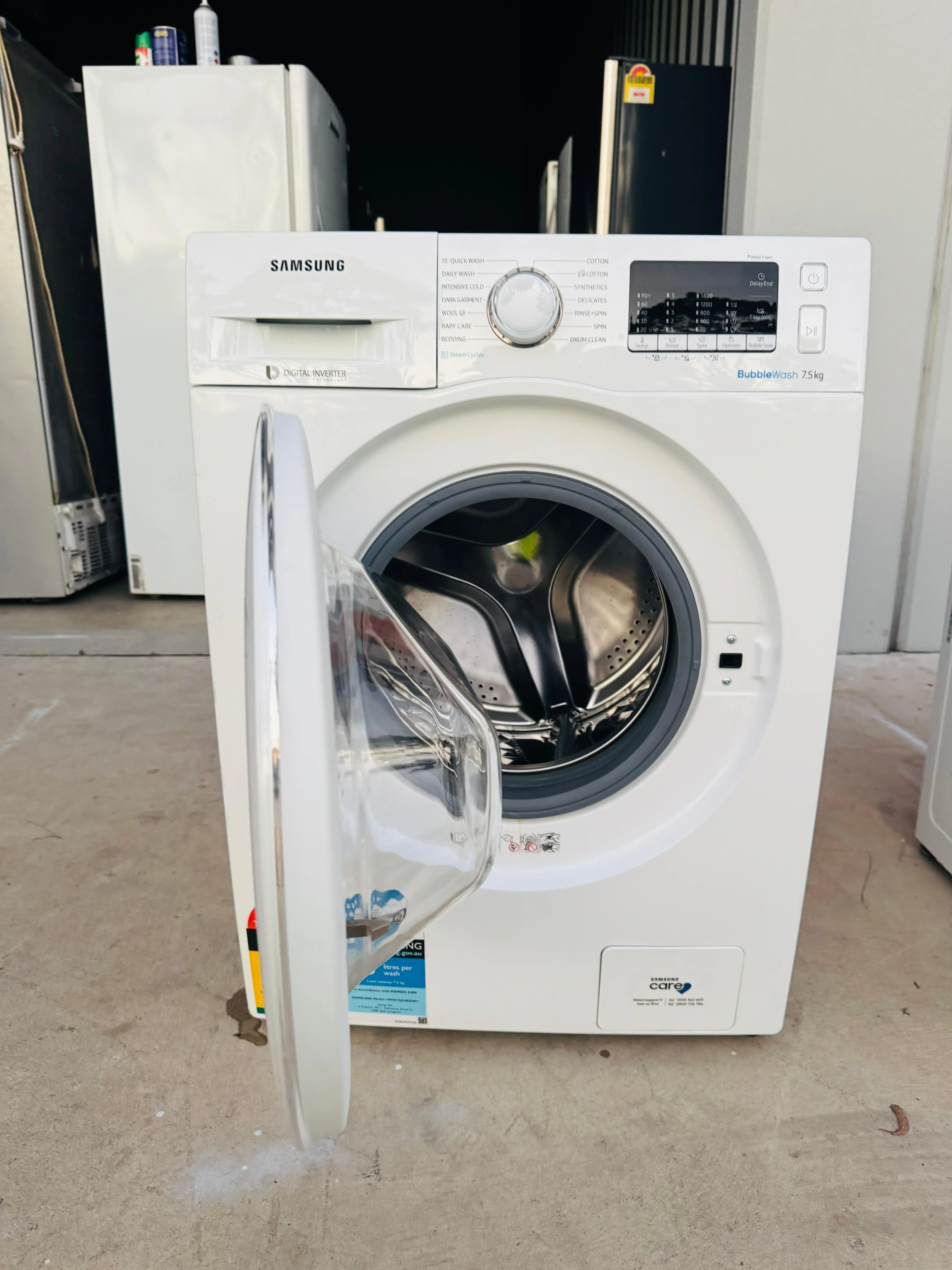 **SAMSUNG 7.5KGS FRONT LOADER WASHING MACHINE**