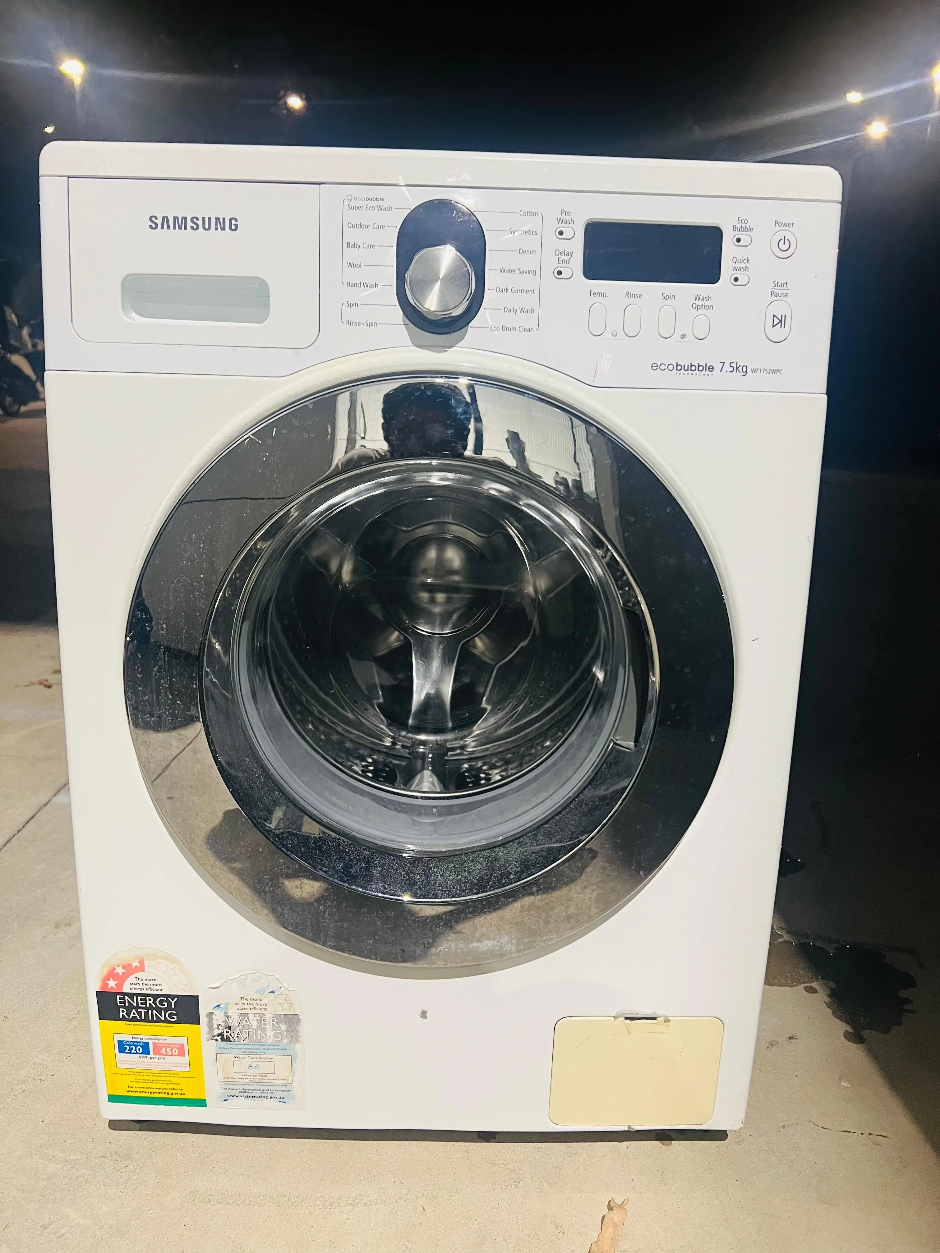 **SAMSUNG 7.5KGS FRONT LOADER WASHING MACHINE**