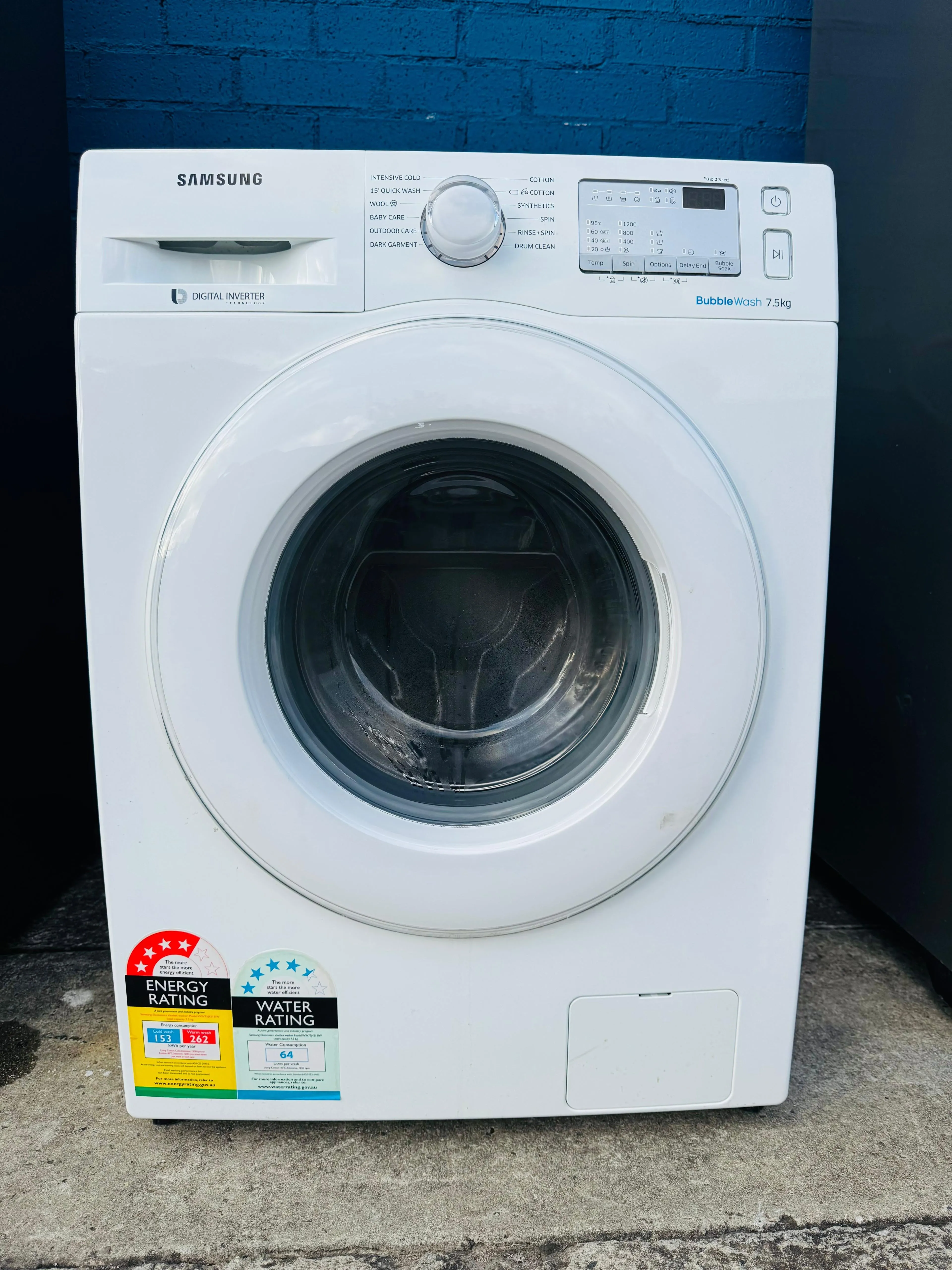 **SAMSUNG 7.5KGS FRONT LOADER WASHING MACHINE**