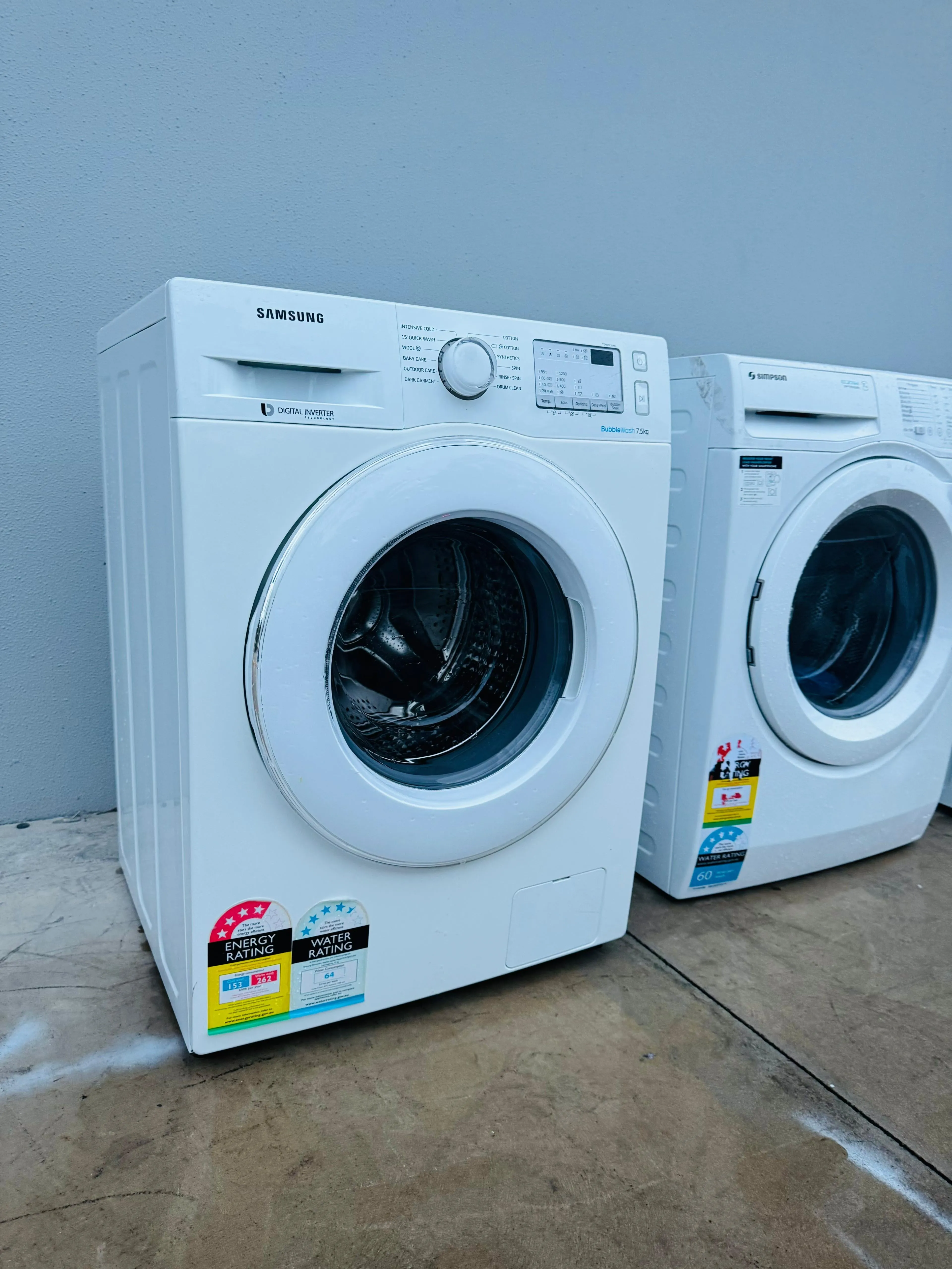 **SAMSUNG 7.5KGS FRONT LOADER WASHING MACHINE**