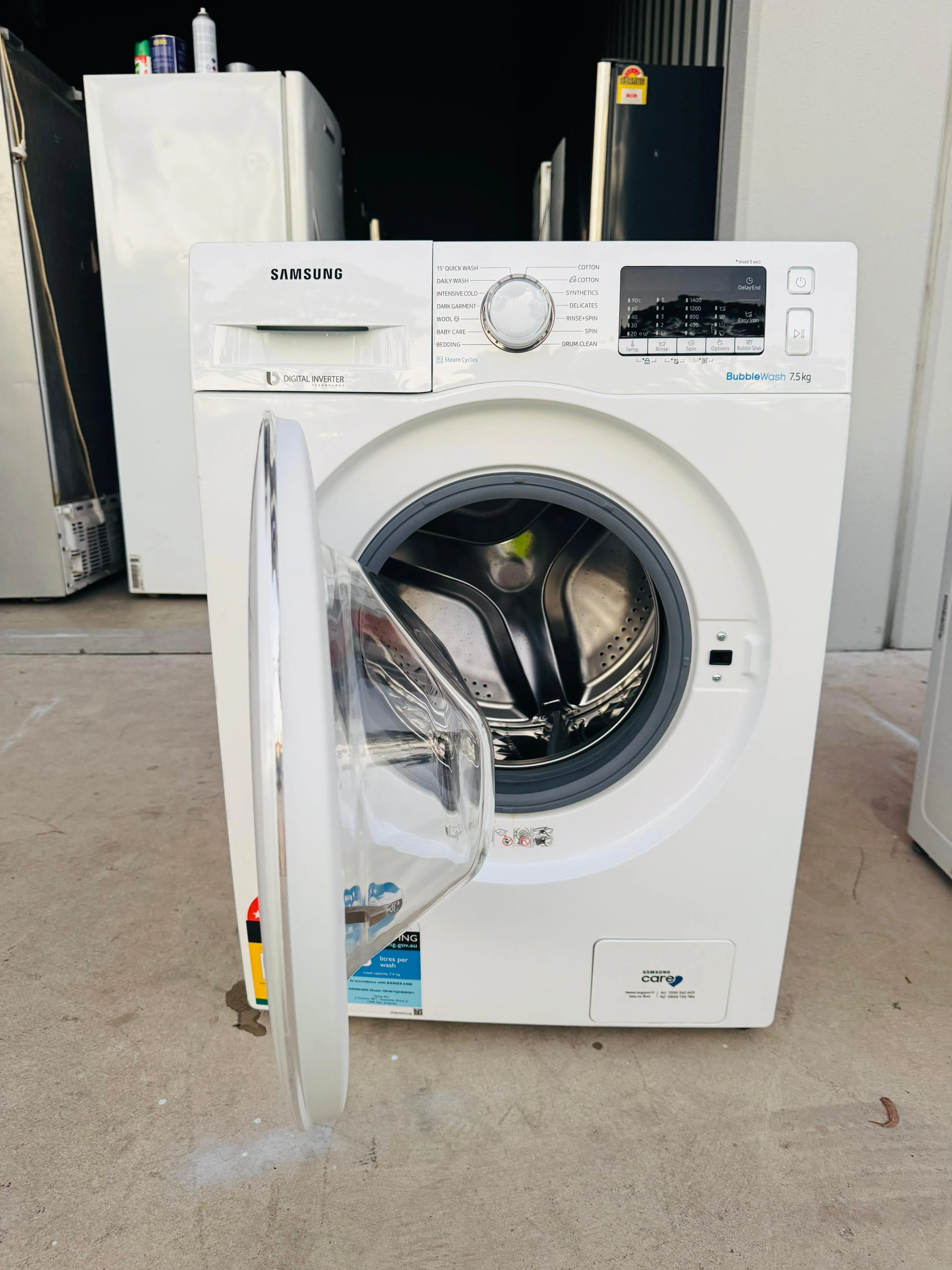 **SAMSUNG 7.5KGS FRONT LOADER WASHING MACHINE**