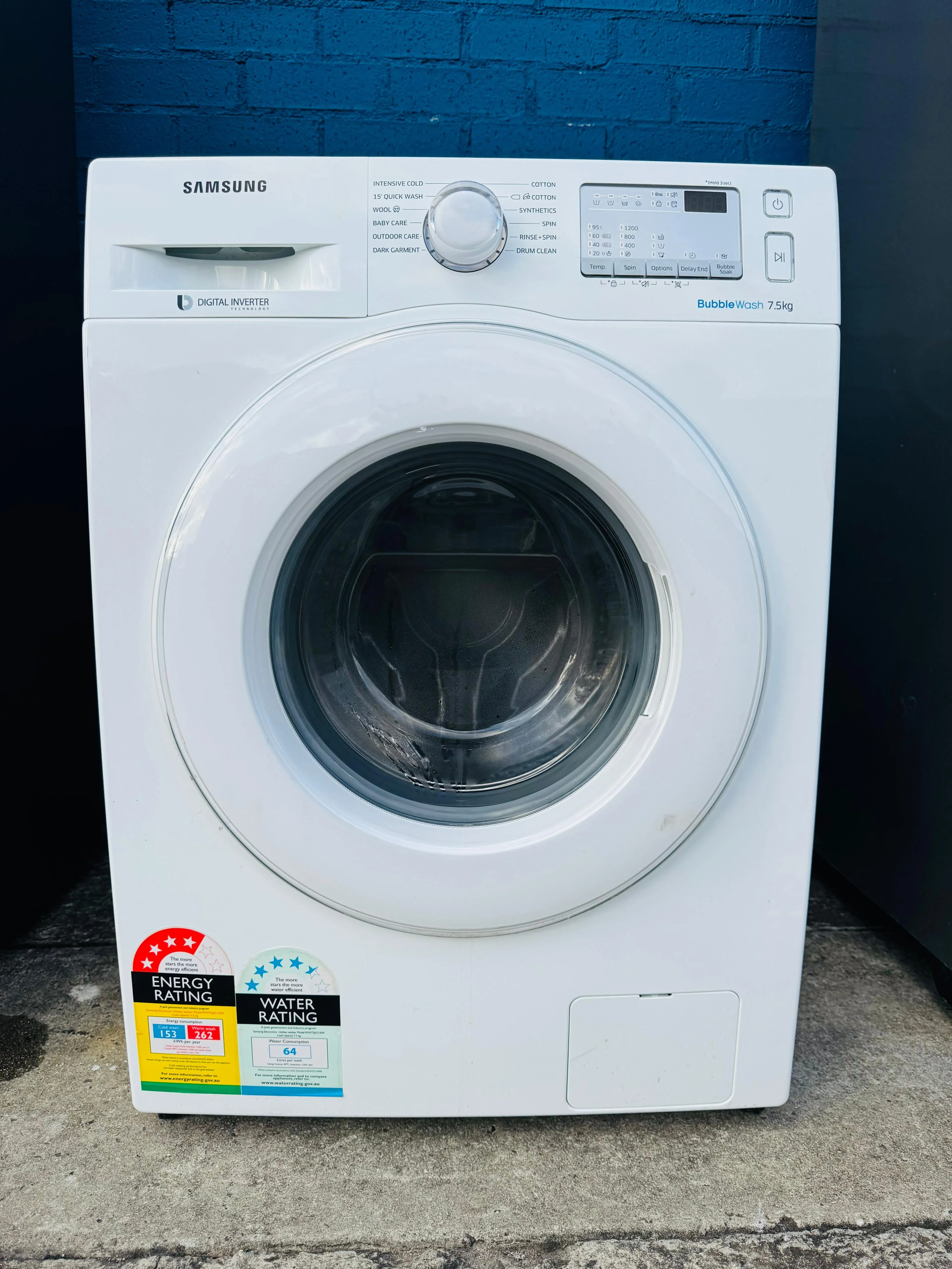 **SAMSUNG 7.5KGS FRONT LOADER WASHING MACHINE**