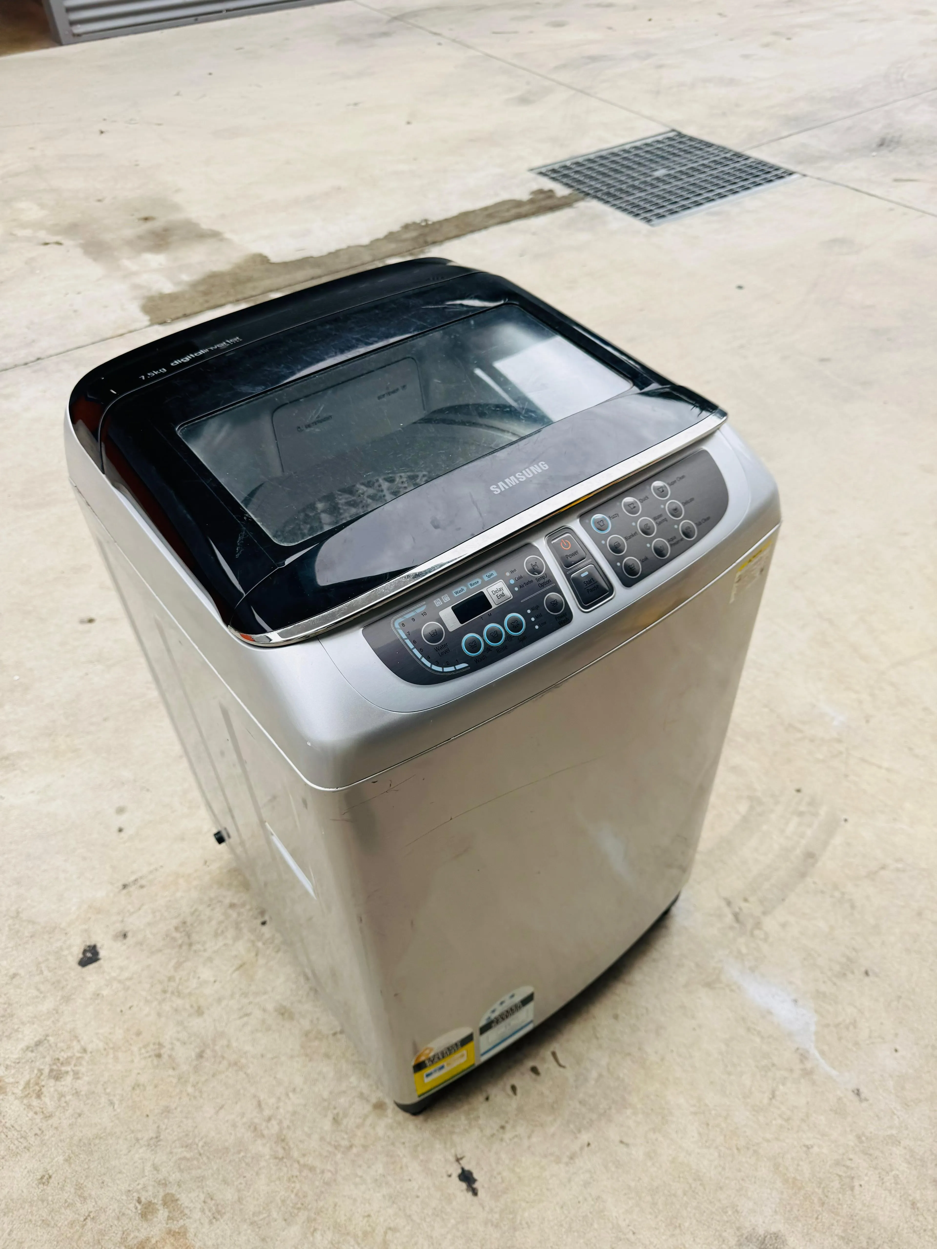 **SAMSUNG 7.5KGS TOP LOADER WASHING MACHINE**