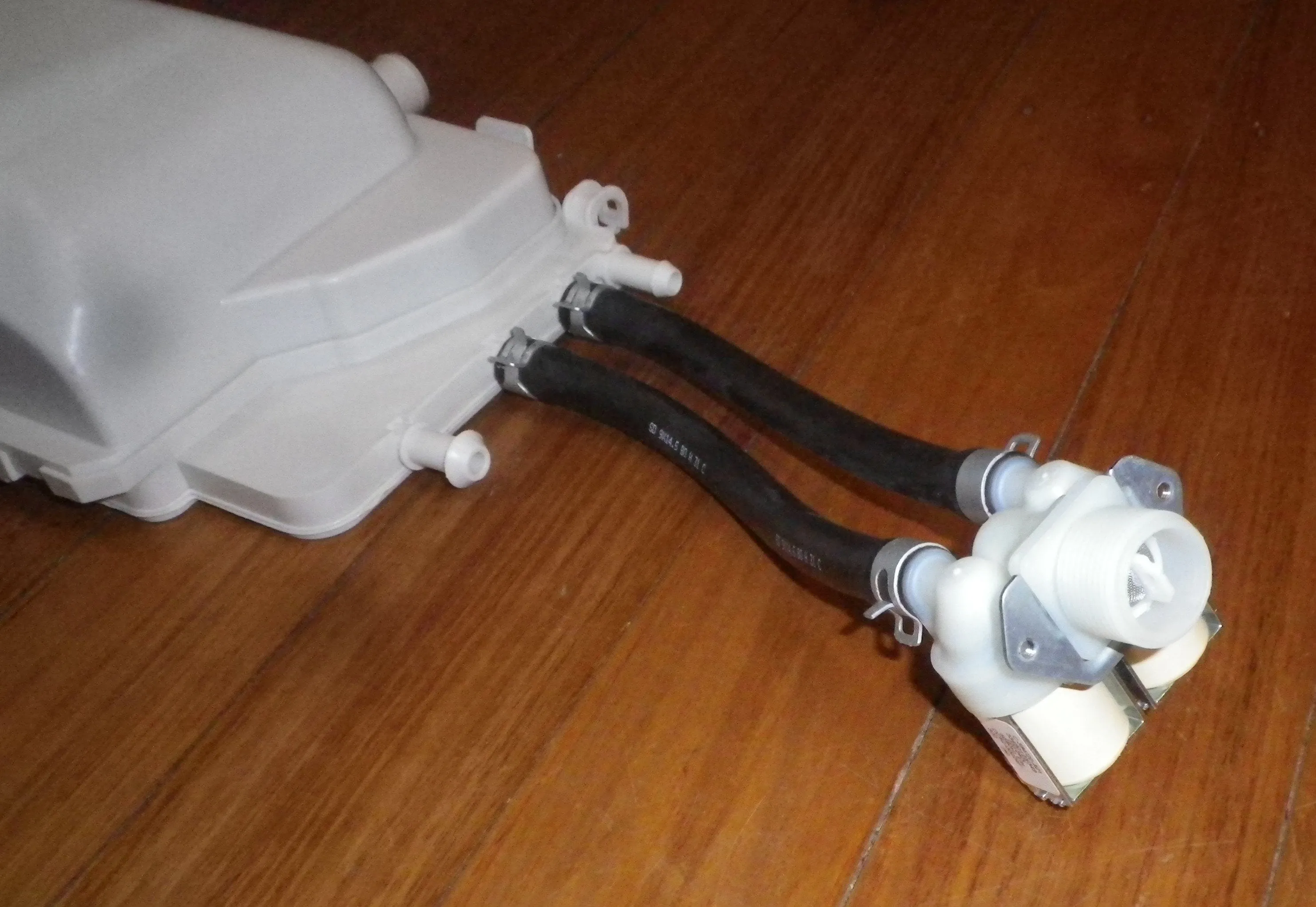 Samsung Front Loader Detergent Drawer Housing with Dual Inlet Valve - Part # DC97-16005C
