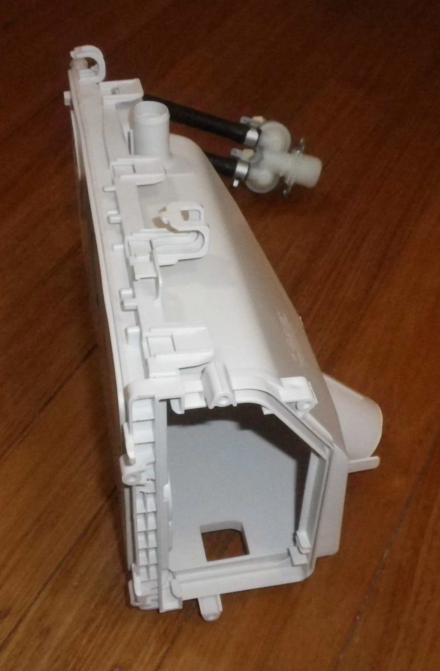 Samsung Front Loader Detergent Drawer Housing with Dual Inlet Valve - Part # DC97-16005C