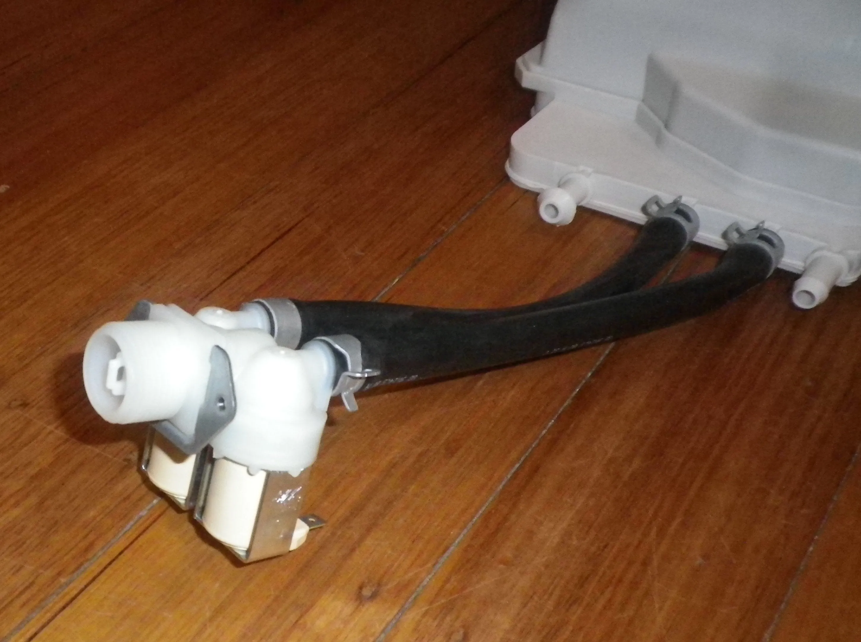 Samsung Front Loader Detergent Drawer Housing with Dual Inlet Valve - Part # DC97-16005C