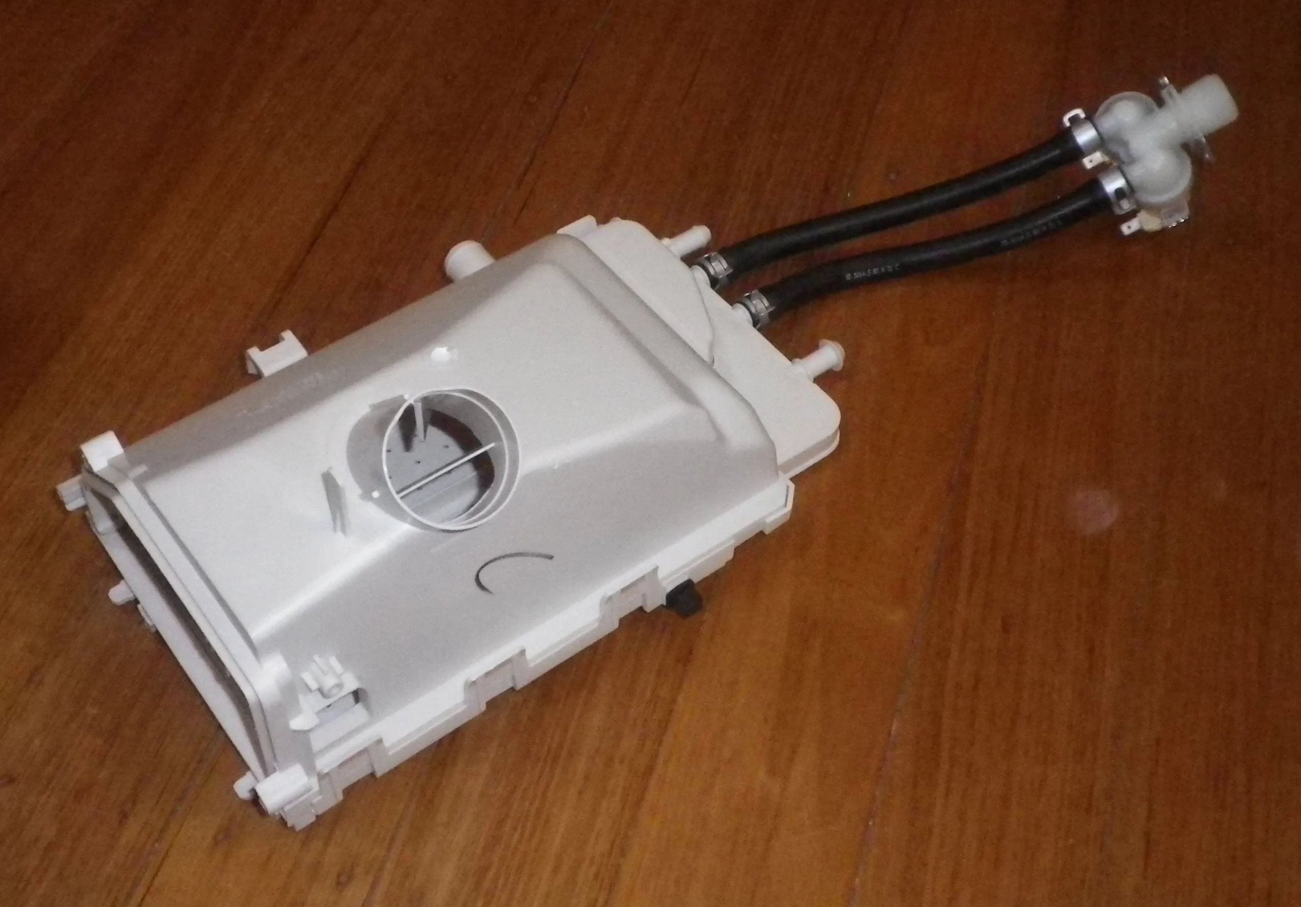 Samsung Front Loader Detergent Drawer Housing with Dual Inlet Valve - Part # DC97-16005C
