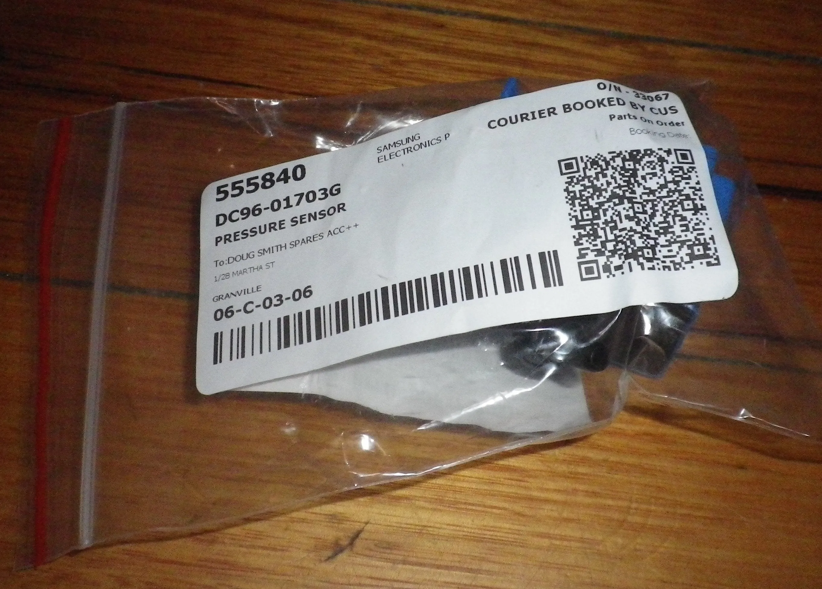 Samsung Front Loader Washer Pressure Switch - Part # DC96-01703G