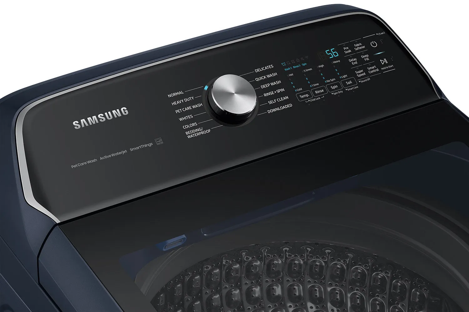 Samsung Navy Top Load Washer with Pet Care (6.2cu.ft) - WA54CG7150ADA4
