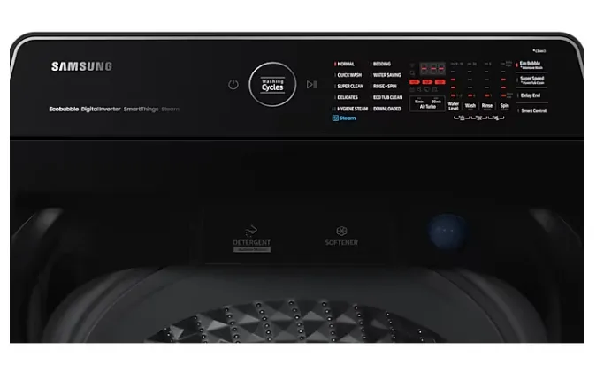 Samsung WA12CG5886BVSP 12.5kg Top Load Washing Machine with Ecobubble, 3 Ticks
