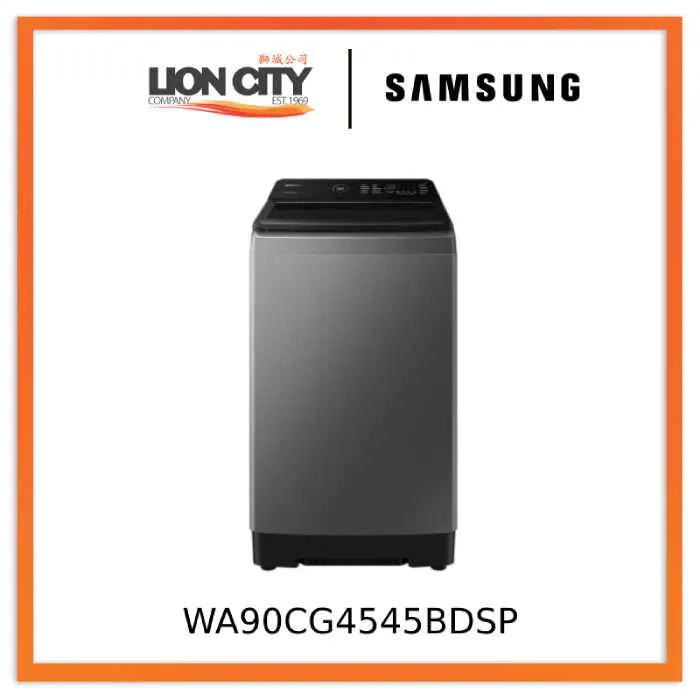 Samsung WA90CG4545BDSP 9kg Top Load Washing Machine with Ecobubble, 3 Ticks