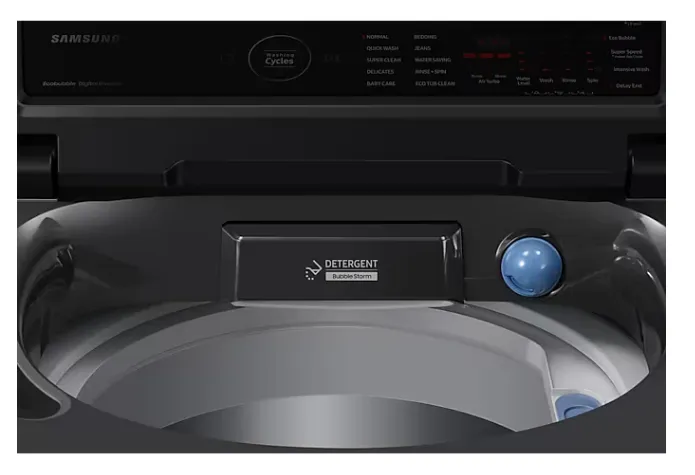 Samsung WA90CG4545BDSP 9kg Top Load Washing Machine with Ecobubble, 3 Ticks