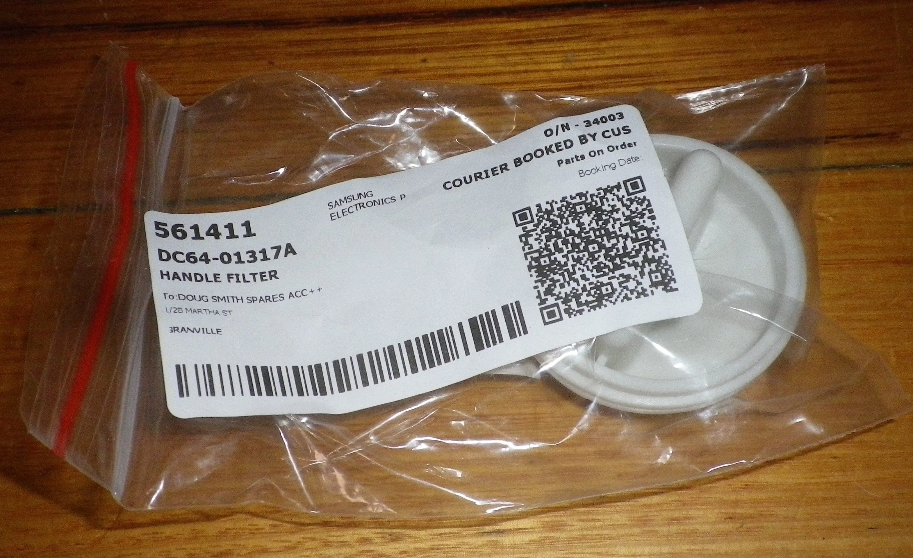 Samsung Washer Pump Lint Filter Button Trap Cap - Part # DC64-01317A