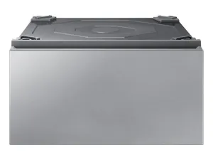 Samsung WE502NT Bespoke 27" Laundry Pedestal With Storage Drawer In Silver Steel