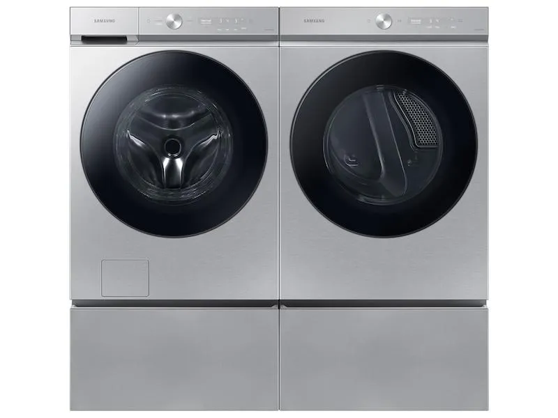 Samsung WE502NT Bespoke 27" Laundry Pedestal With Storage Drawer In Silver Steel
