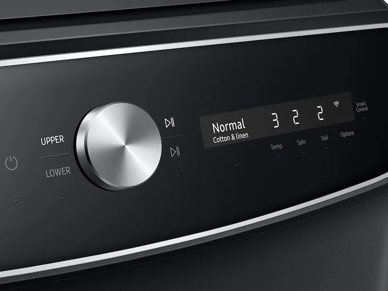 Samsung WV60A9900AV 6.0 Cu. Ft. Total Capacity Smart Dial Washer With Flexwash&#8482; And Super Speed Wash In Brushed Black