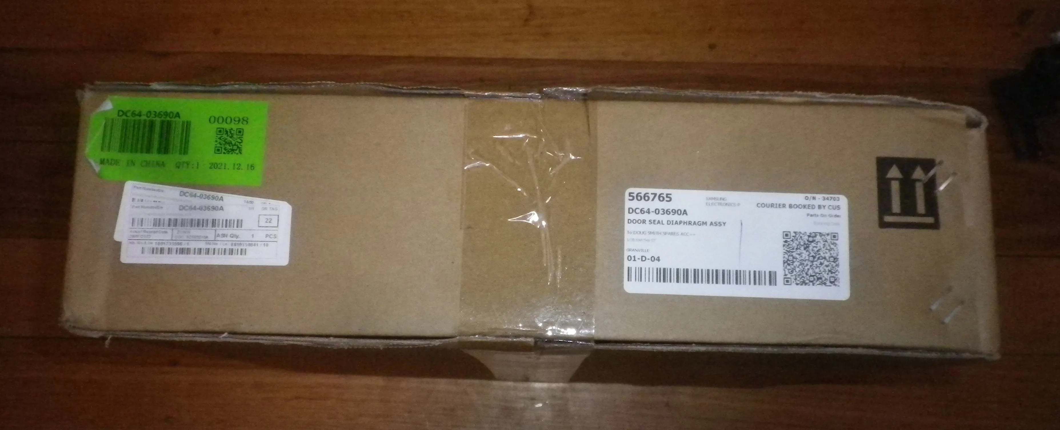 Samsung WW85M64FOPW, WW95N64FRPW Front Loader Door Gasket - Part # DC64-03690A