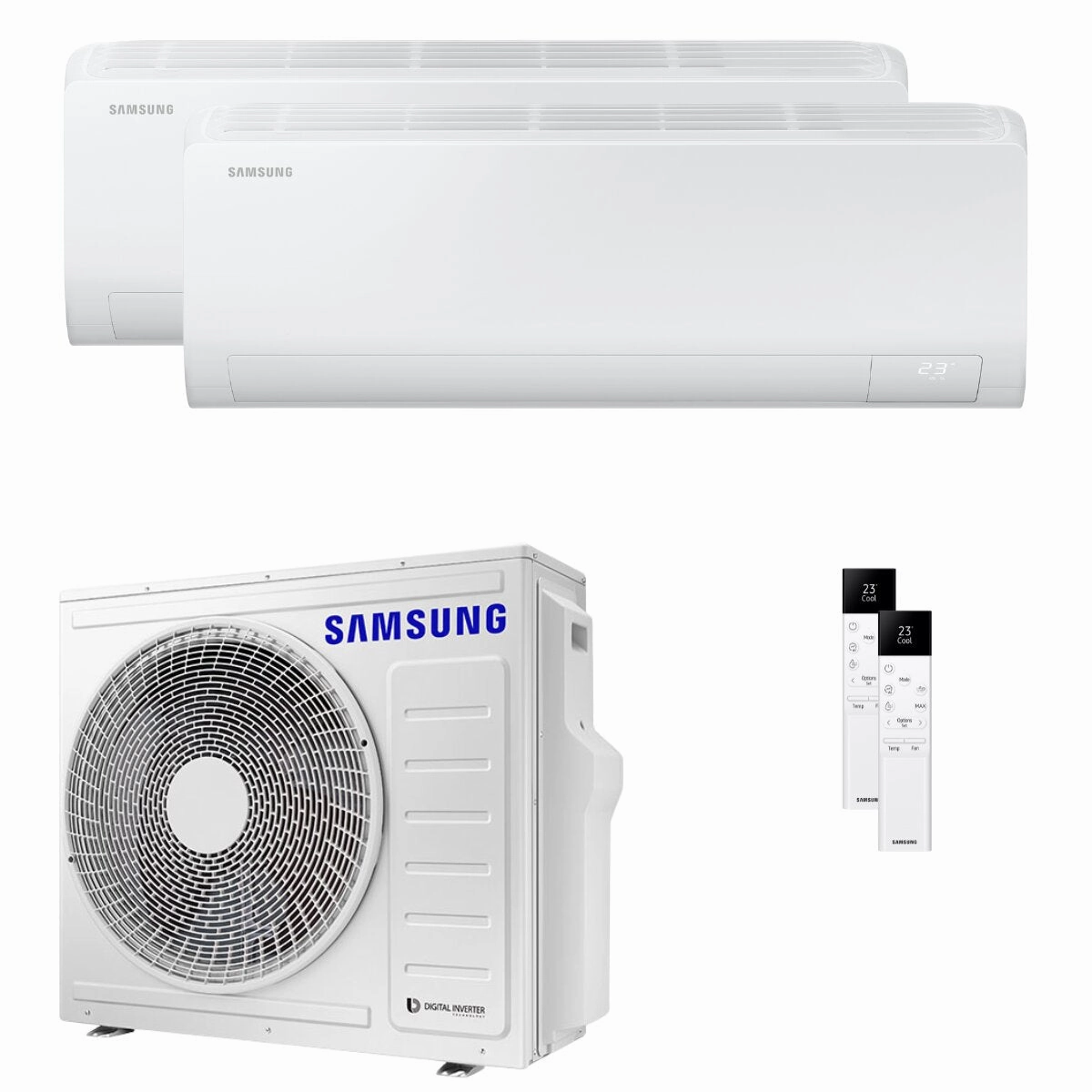Samsung Cebu S2 dual split air conditioner 12000 24000 BTU inverter A   wifi external unit 8 kW
