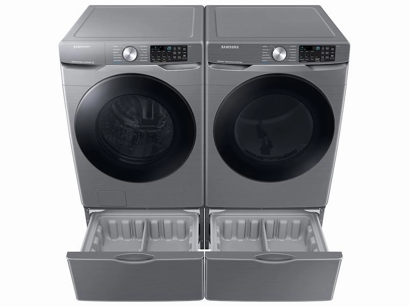 Samsung DVE45B6300P 7.5 Cu. Ft. Smart Electric Dryer With Steam Sanitize  In Platinum