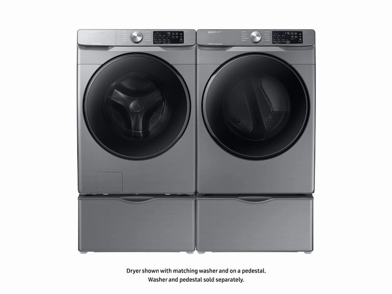 Samsung DVE45R6100P 7.5 Cu. Ft. Electric Dryer With Steam Sanitize  In Platinum
