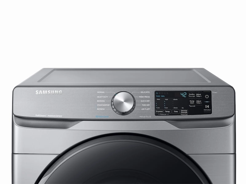 Samsung DVE45R6100P 7.5 Cu. Ft. Electric Dryer With Steam Sanitize  In Platinum