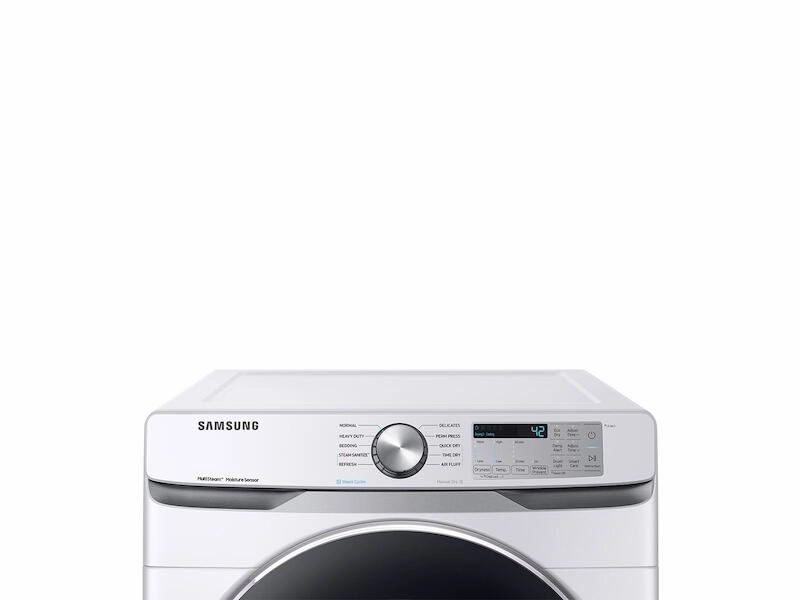 Samsung DVE45T6200W 7.5 Cu. Ft. Electric Dryer With Steam Sanitize  In White