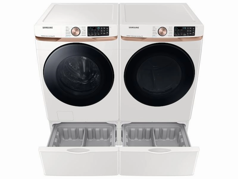 Samsung DVE50BG8300E 7.5 Cu. Ft. Smart Electric Dryer With Steam Sanitize  And Sensor Dry In Ivory