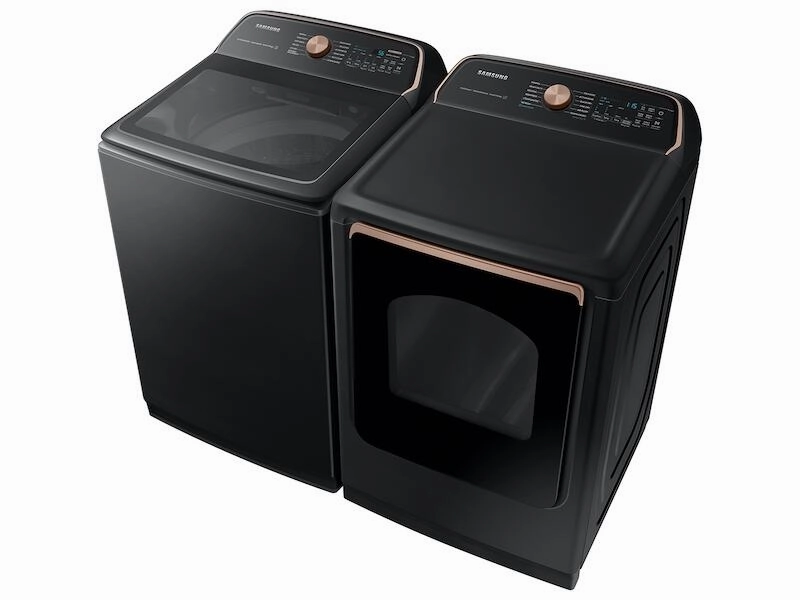Samsung DVE55A7700V 7.4 Cu. Ft. Smart Electric Dryer With Steam Sanitize  In Brushed Black