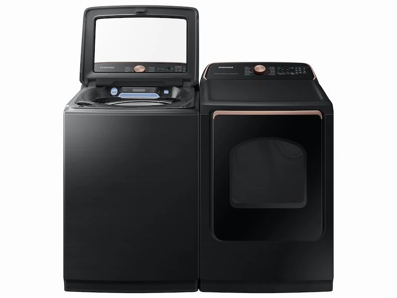 Samsung DVE55A7700V 7.4 Cu. Ft. Smart Electric Dryer With Steam Sanitize  In Brushed Black