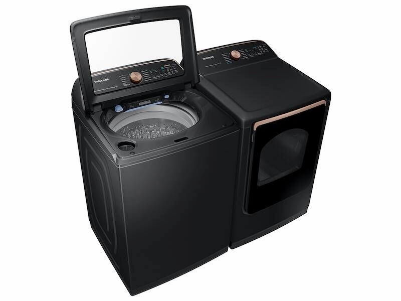 Samsung DVE55A7700V 7.4 Cu. Ft. Smart Electric Dryer With Steam Sanitize  In Brushed Black