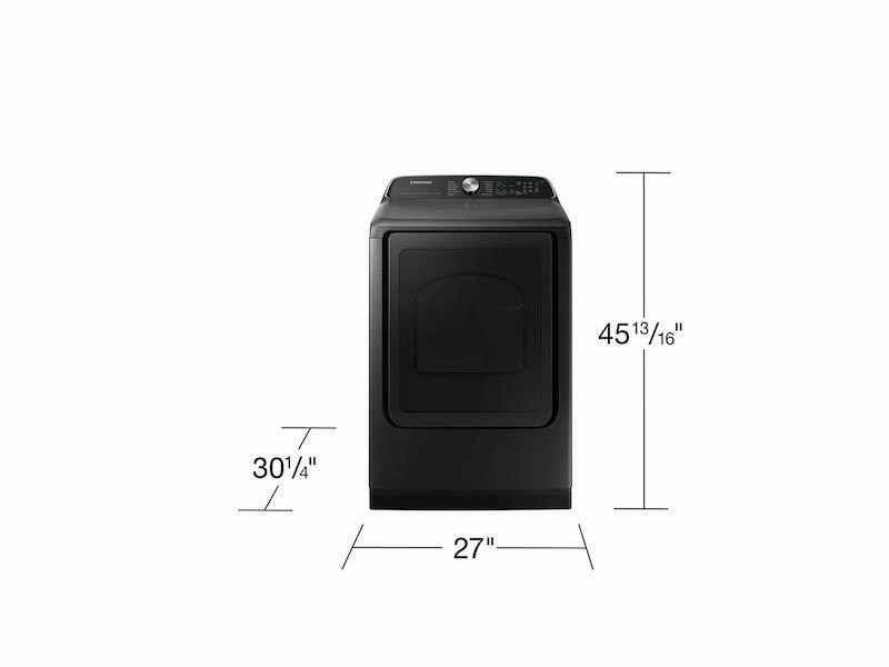 Samsung DVE55CG7100V 7.4 Cu. Ft. Smart Electric Dryer With Steam Sanitize  In Brushed Black