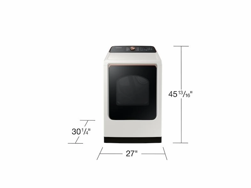 Samsung DVE55CG7500E 7.4 Cu. Ft. Smart Electric Dryer With Steam Sanitize  In Ivory