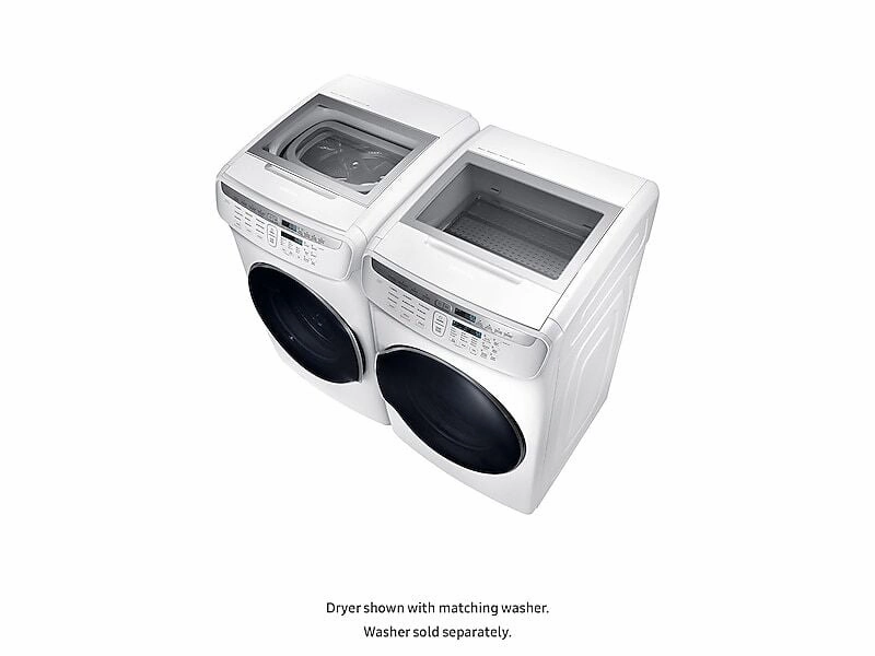 Samsung DVE55M9600W 7.5 Cu. Ft. Smart Electric Dryer With Flexdry&#8482; In White