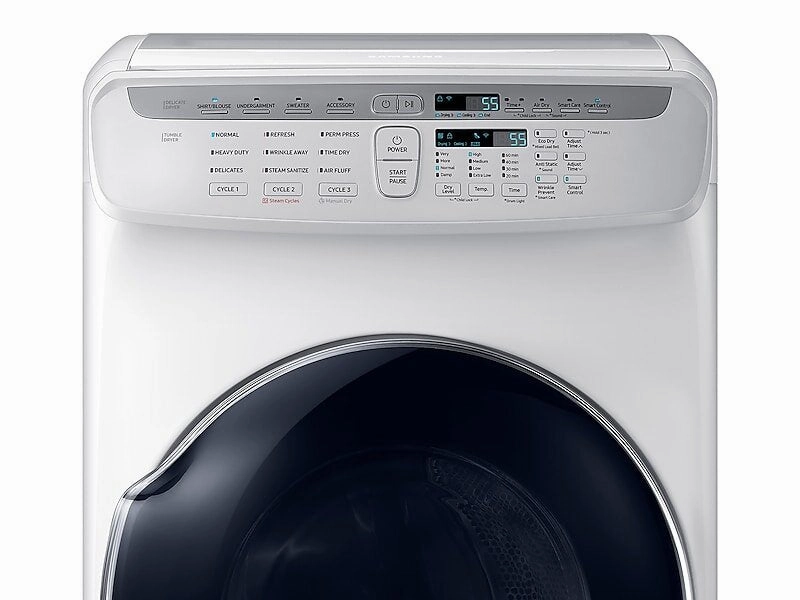 Samsung DVE55M9600W 7.5 Cu. Ft. Smart Electric Dryer With Flexdry&#8482; In White