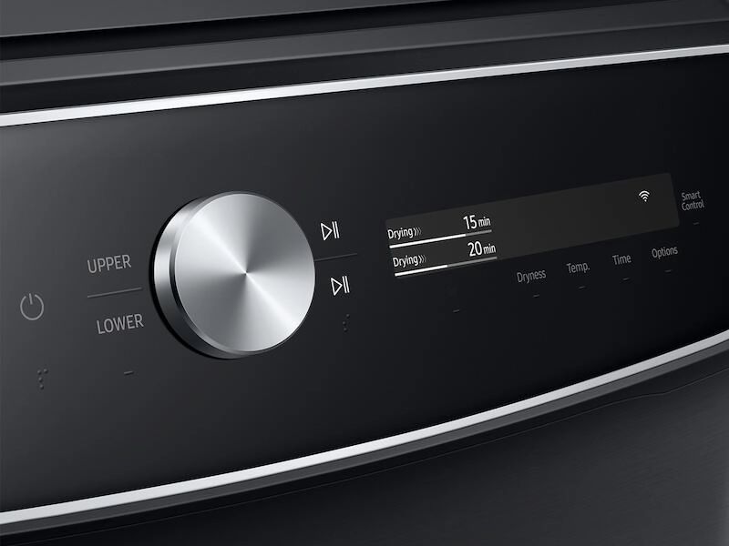 Samsung DVE60A9900V 7.5 Cu. Ft. Smart Dial Electric Dryer With Flexdry&#8482; And Super Speed Dry In Brushed Black