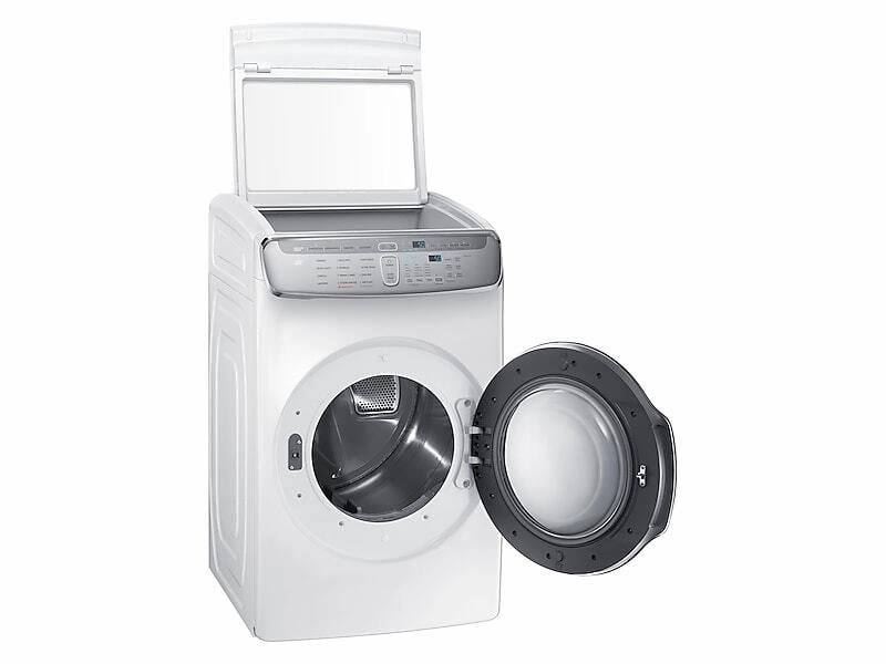 Samsung DVE60M9900W 7.5 Cu. Ft. Smart Electric Dryer With Flexdry&#8482; In White
