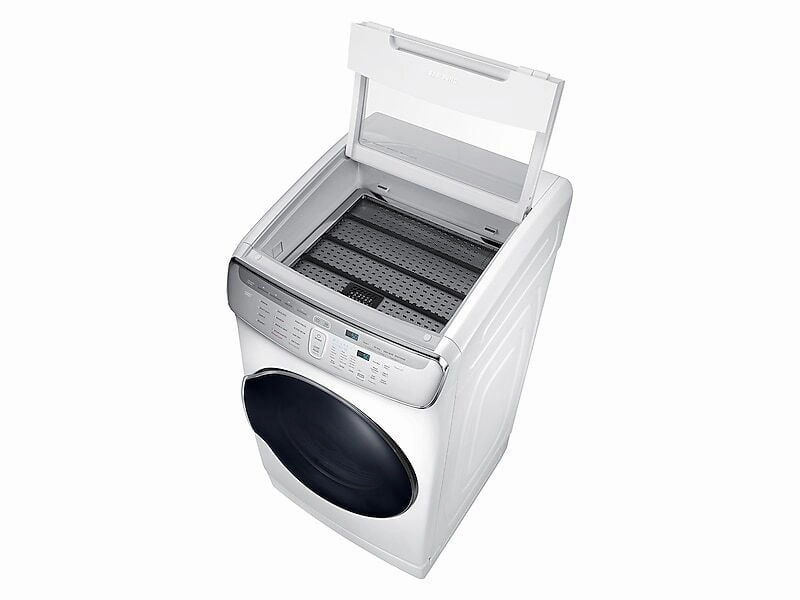 Samsung DVE60M9900W 7.5 Cu. Ft. Smart Electric Dryer With Flexdry&#8482; In White