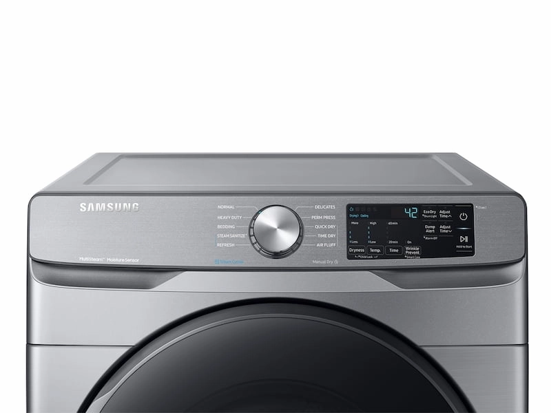 Samsung DVG45R6100P 7.5 Cu. Ft. Gas Dryer With Steam Sanitize  In Platinum