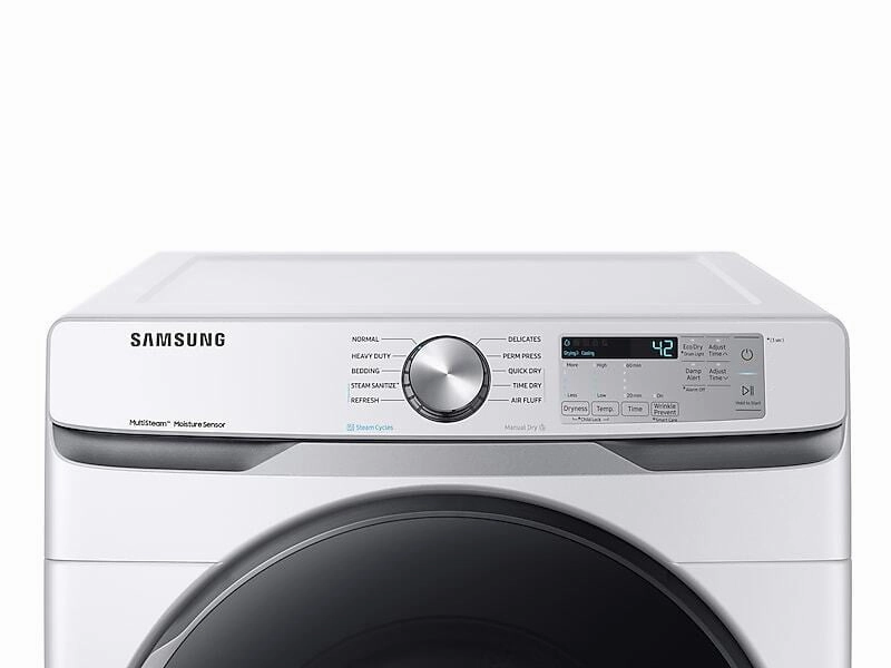 Samsung DVG45R6100W 7.5 Cu. Ft. Gas Dryer With Steam Sanitize  In White